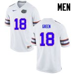 Men's Florida Gators #18 Daquon Green NCAA Nike White Authentic Stitched College Football Jersey PAO7862ES